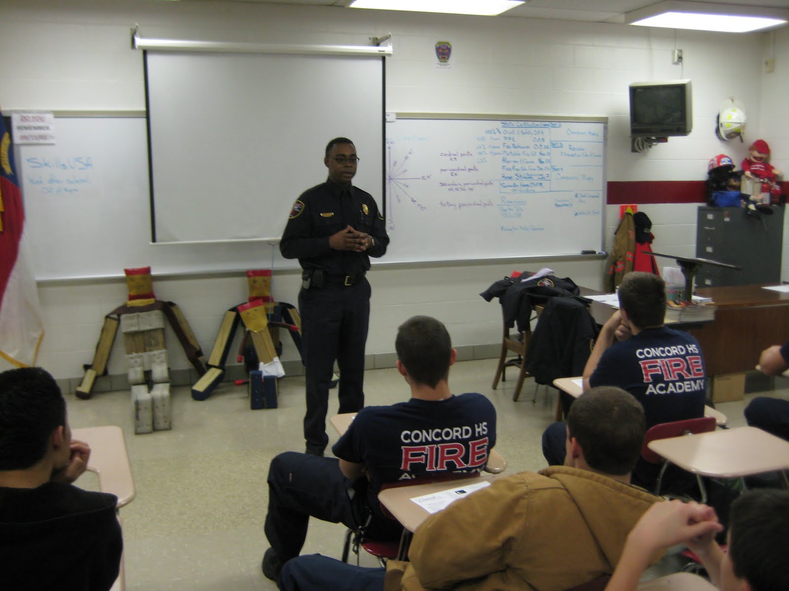 Concord High School Fire Academy Visit from Concord Fire and Life