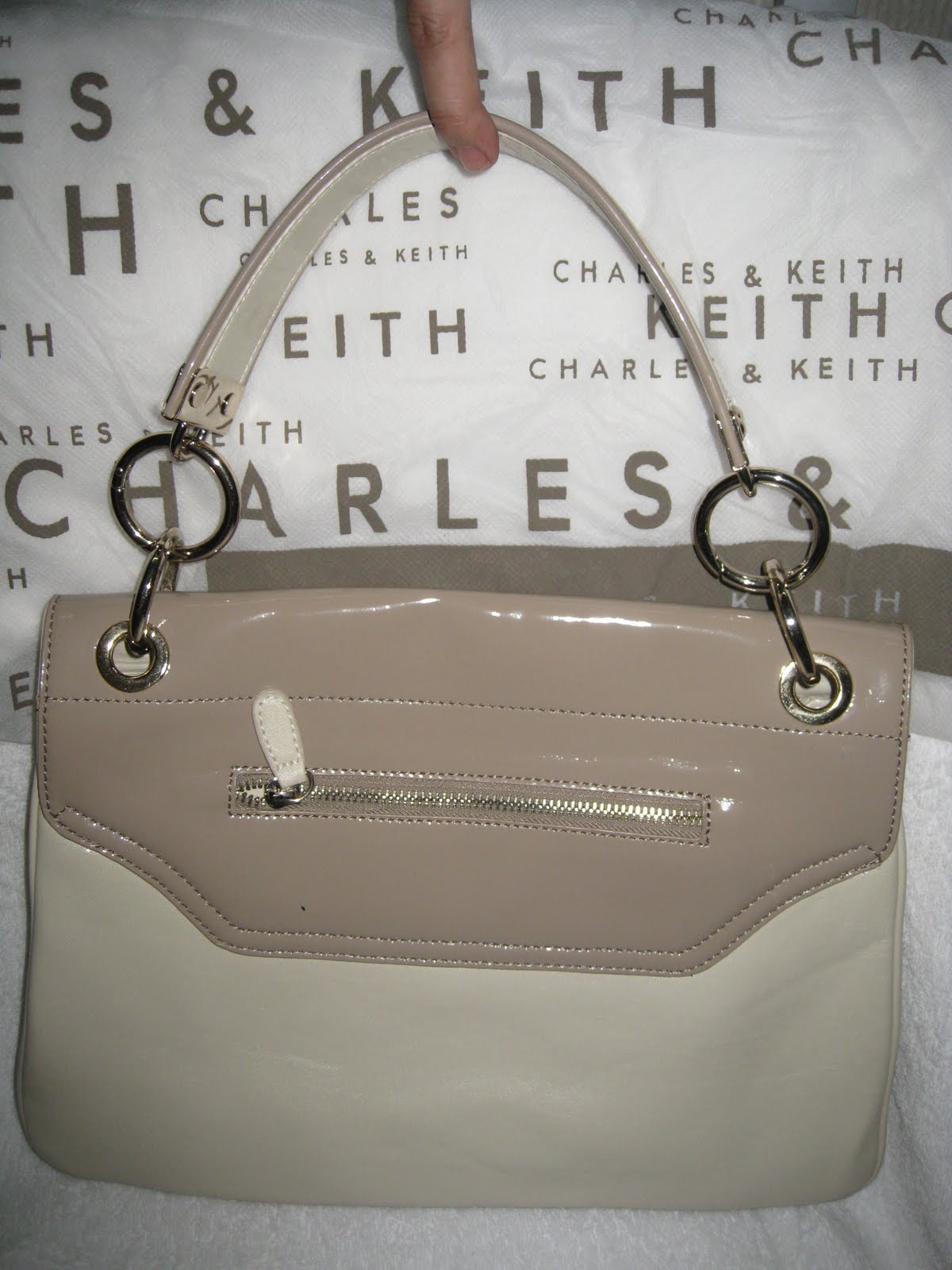 charles and keith gray bag