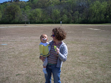 Mommy and Hannah flying a kite!