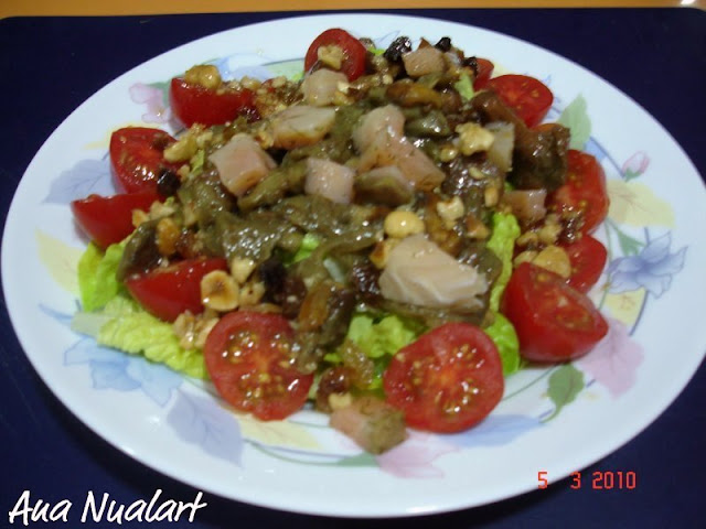  ENSALADA TEMPLADA CEBOLLA Y SETAS 