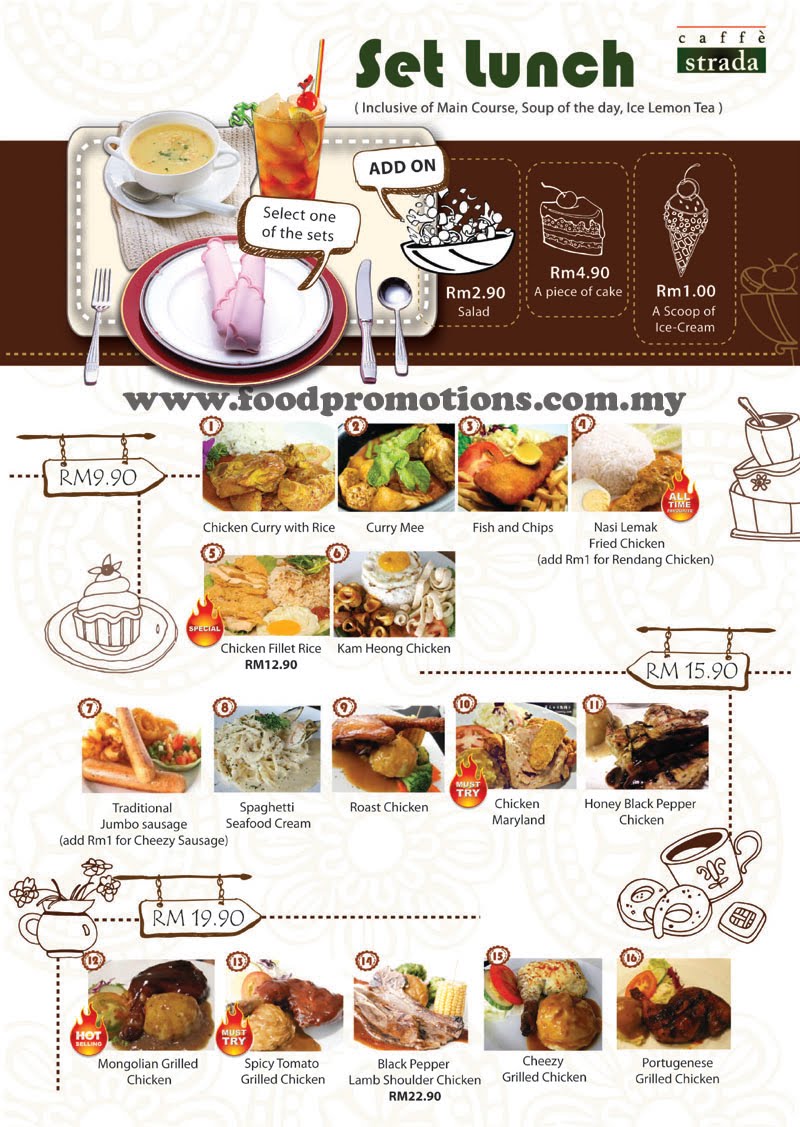 Food Street Caffe Strada Set Lunch RM9.90