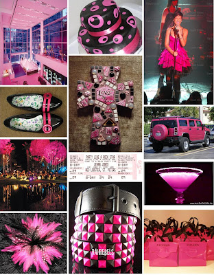 hot-pink-black-and-white-wedding-decor it was our inspiration board for 
