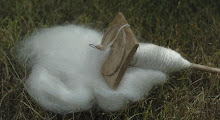 Mohair on a spindle