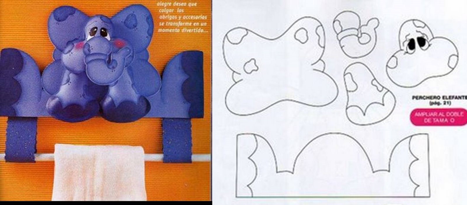 elefantinho porta toalha