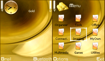 Abstract Gold cell phone themes