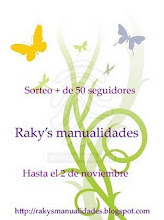 ¡¡¡GANADORA DEL 2º PREMIO EN EL SORTEO EN RAKY´S MANUALIDADES!!!