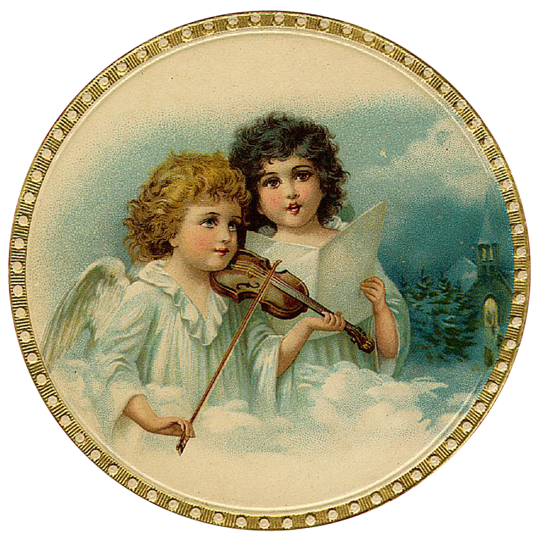 free vintage christmas angels clip art - photo #20