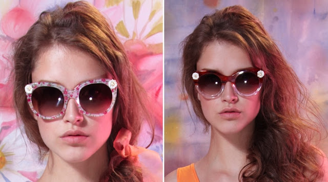 Sretsis Floral Pink Daisy Vulgary sunglasses (left) and Sretsis Crystal Brown Daisy Asphixy sunglasses (right) 2010