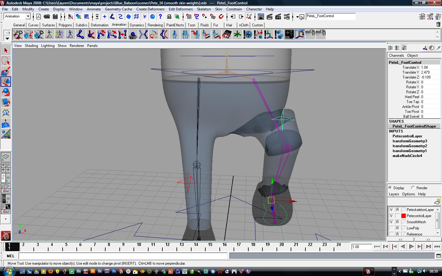 Lauren's Development Blog: Skinning and workflow issues