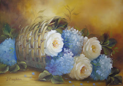 Cesto de Rosas e Hortências