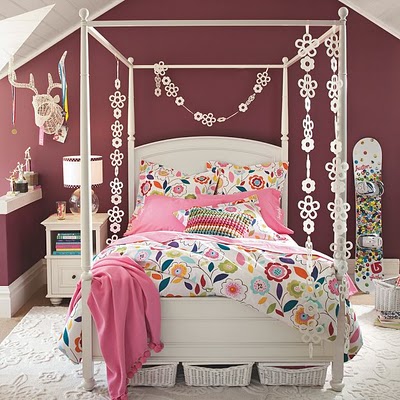 tradicional rosa - Decoración de dormitorios para adolescentes de 15 años
