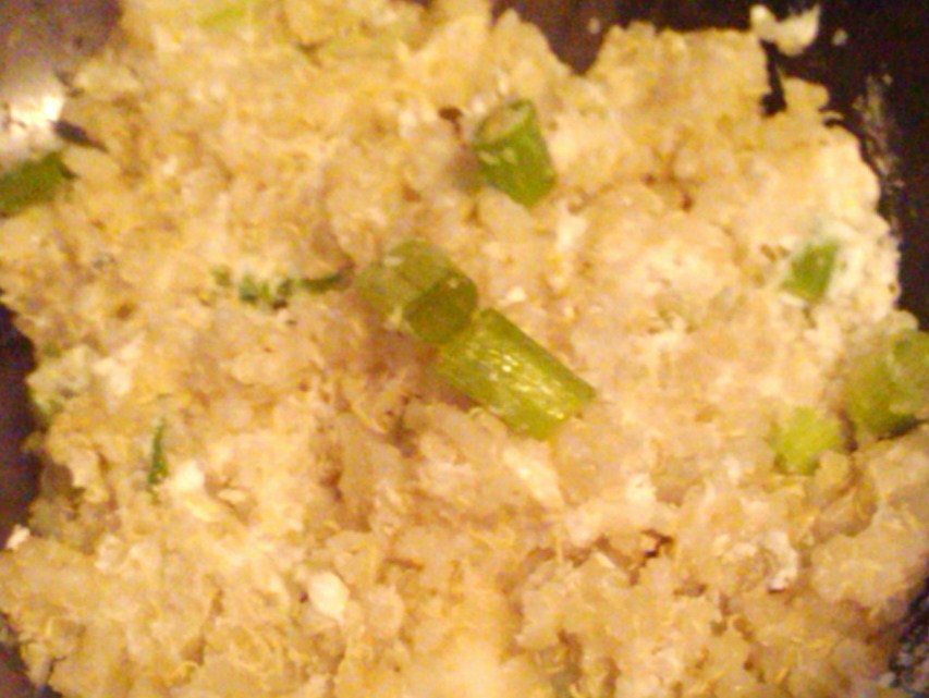 It Started With One....... Quinoa, Goat Cheese and Scallion Fritters