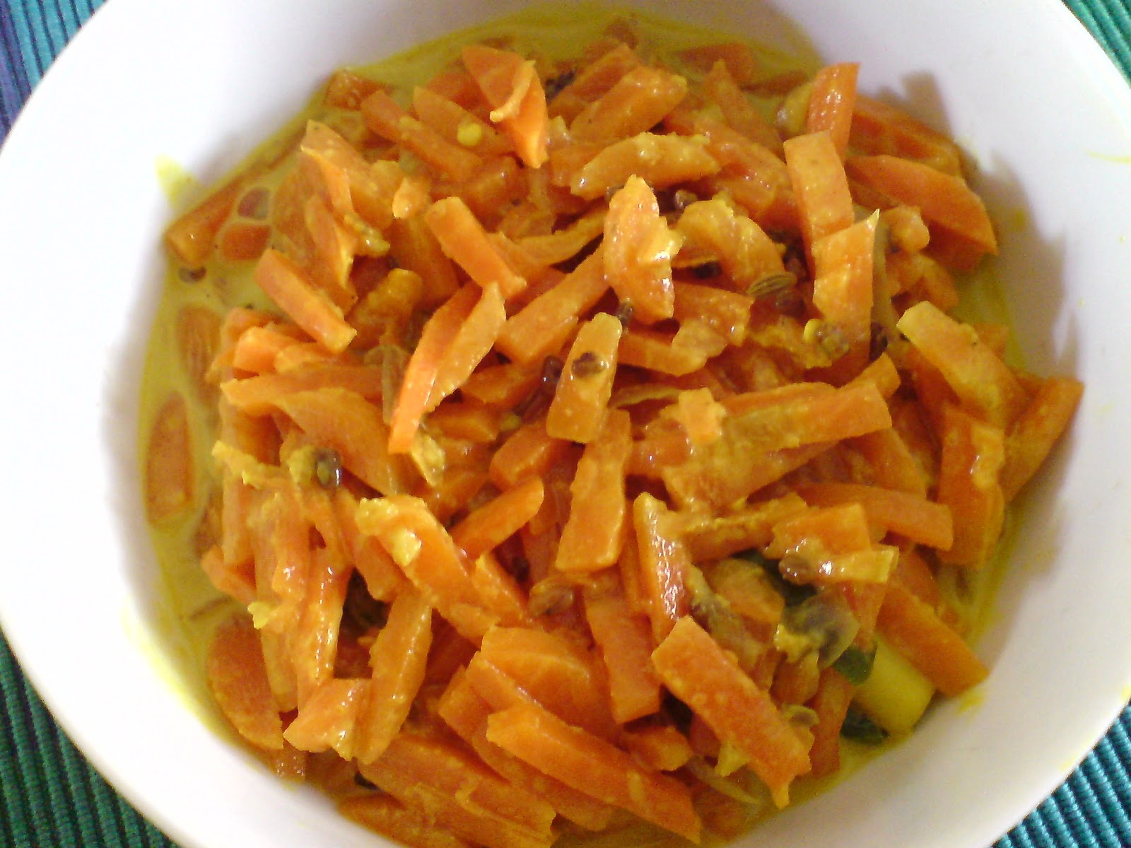 Nihari's CookBook Carrots White Curry (Sri Lankan)