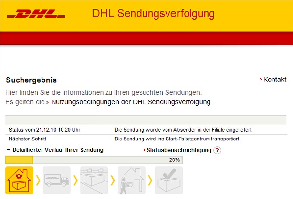 Ie Sendung Wurde Vom Absender In Der Filiale Eingeliefert. ULL-Rike: Abgeschickt!