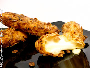 Keep the cheddar slices thin and mozzarella thick but not too thick. (cheese fingers)