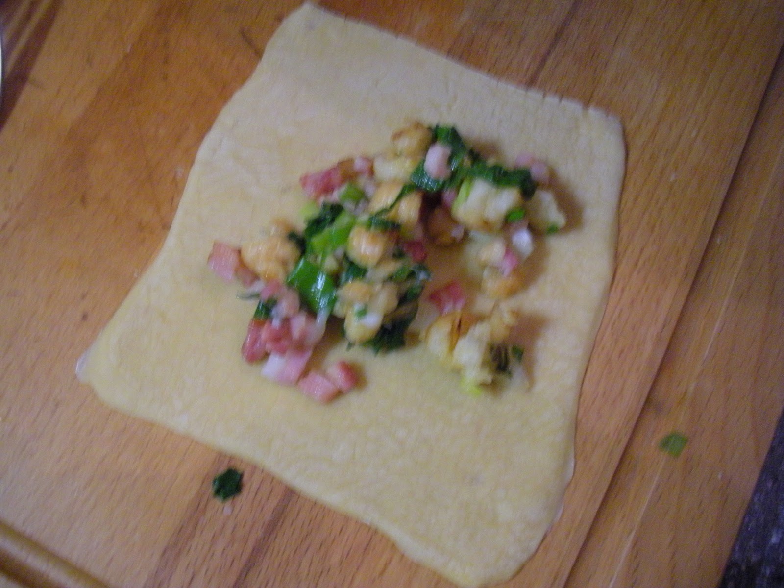 Princess´s Kitchen: Grüne Krapfen (eine Art Maultaschen)