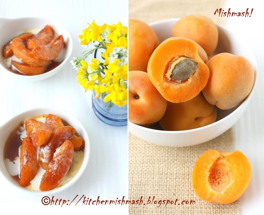 Roasted Apricots and Creme Fraiche