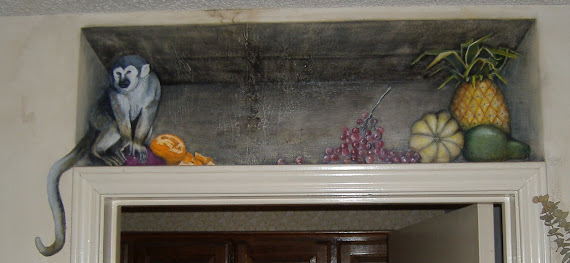 Old World Mural with Monkey