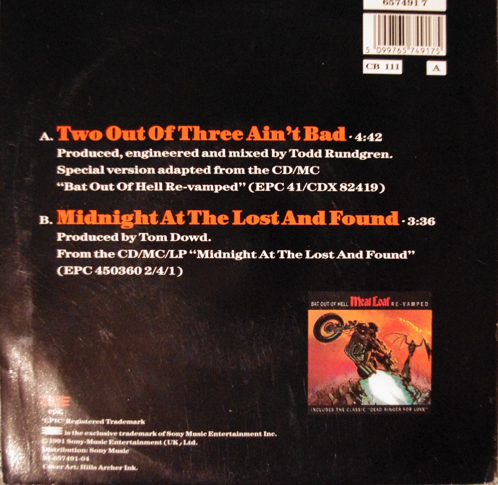 meat loaf two out of three ain t bad