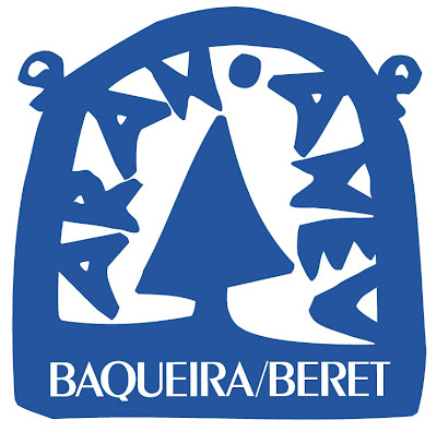 Logotipo blanco y azul Baqueira Beret