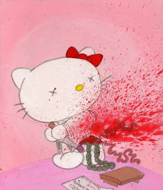 страшное hello. страшное hello. хелло китти картинки. страшное hello. китти черная.