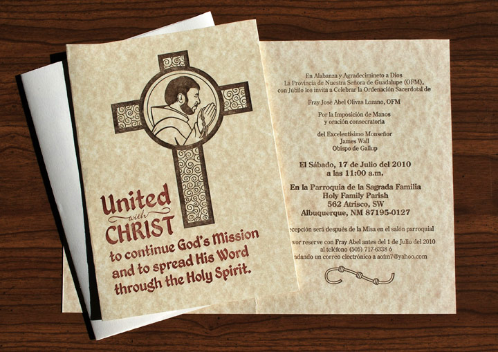 Letterpresto! Ordination Invitations