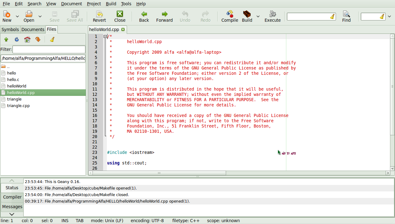 [Screenshot-helloWorld.cpp+-+-home-alfa-ProgrammingAlfa-HELLO-helloWorld+-+Geany.png]