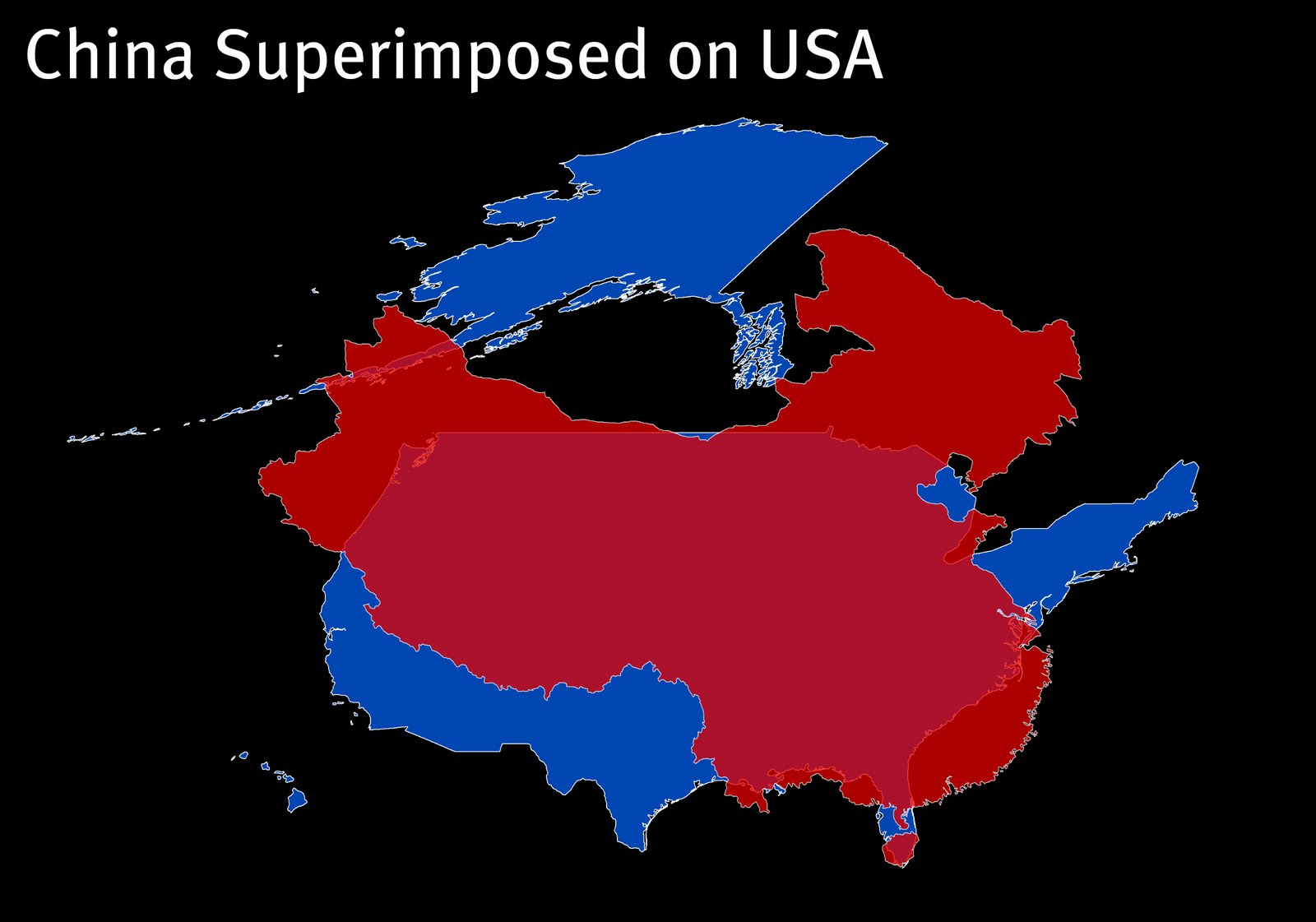 Under The Raedar The Size Of Countries USA And China