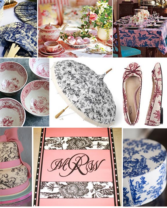 Blue toile wedding Clearance