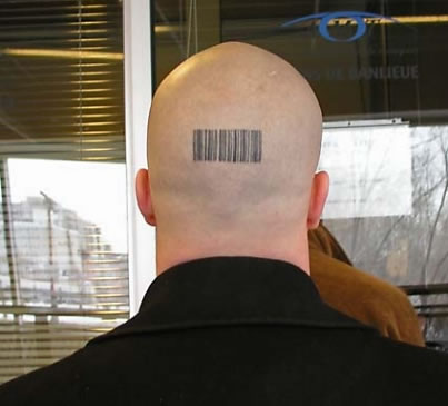 barcode tattoos for girls. arcode tattoo on neck. arcode