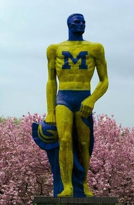 maize and blue sparty