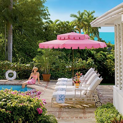 Patio Furniture Sets  Umbrella on Such A Dream For A Pool Patio Especially Vintage Styled Umbrella