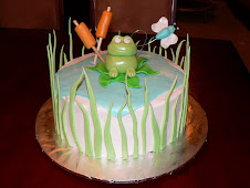 baby shower froggy cake