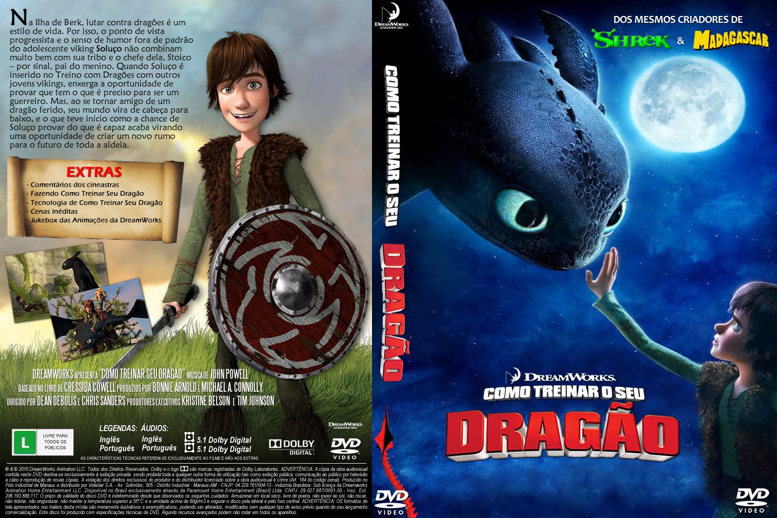 Capas Filmes Animação: Como Treinar Seu Dragão