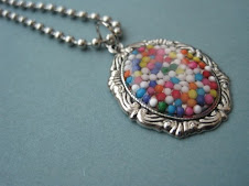 Candy sprinkles cameo necklace