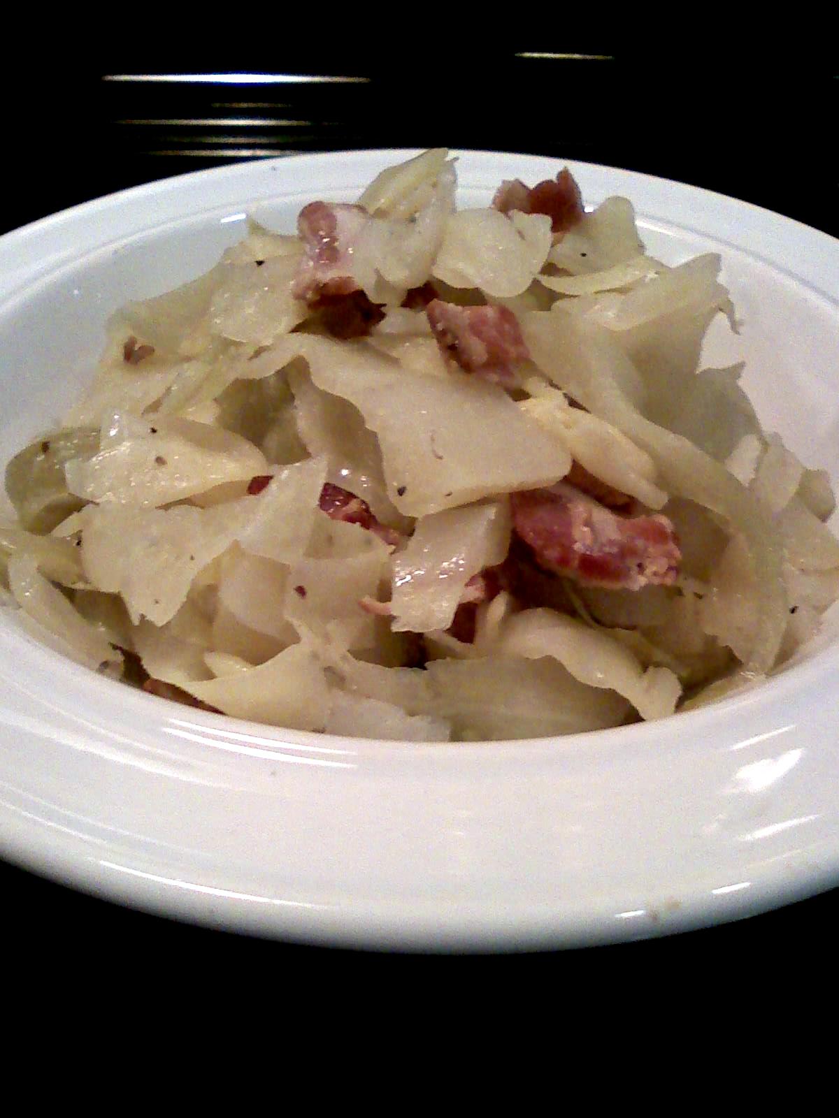 Palacino Palate Side Apple Cider Steamed Cabbage and Bacon