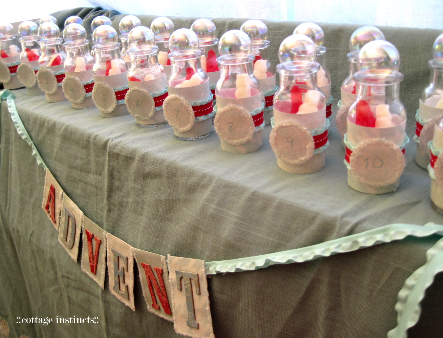 cottage instincts Advent Calendar Jars