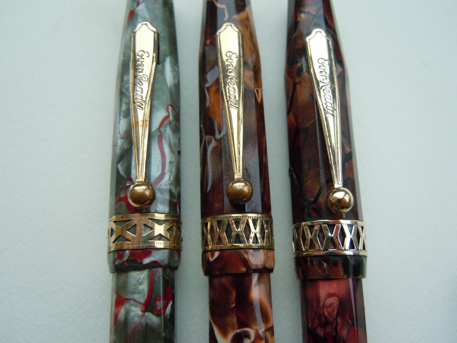 old fountain pens just for fun Three very nice EVERREADY art deco