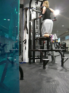 Dips+m+hj%C3%A4lpvikter+WC+Vasastan - Regnigt och blött och sedan styrketräning