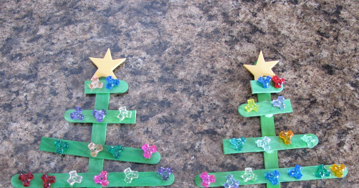 See what we did today: Craft Stick Beaded Christmas Tree!