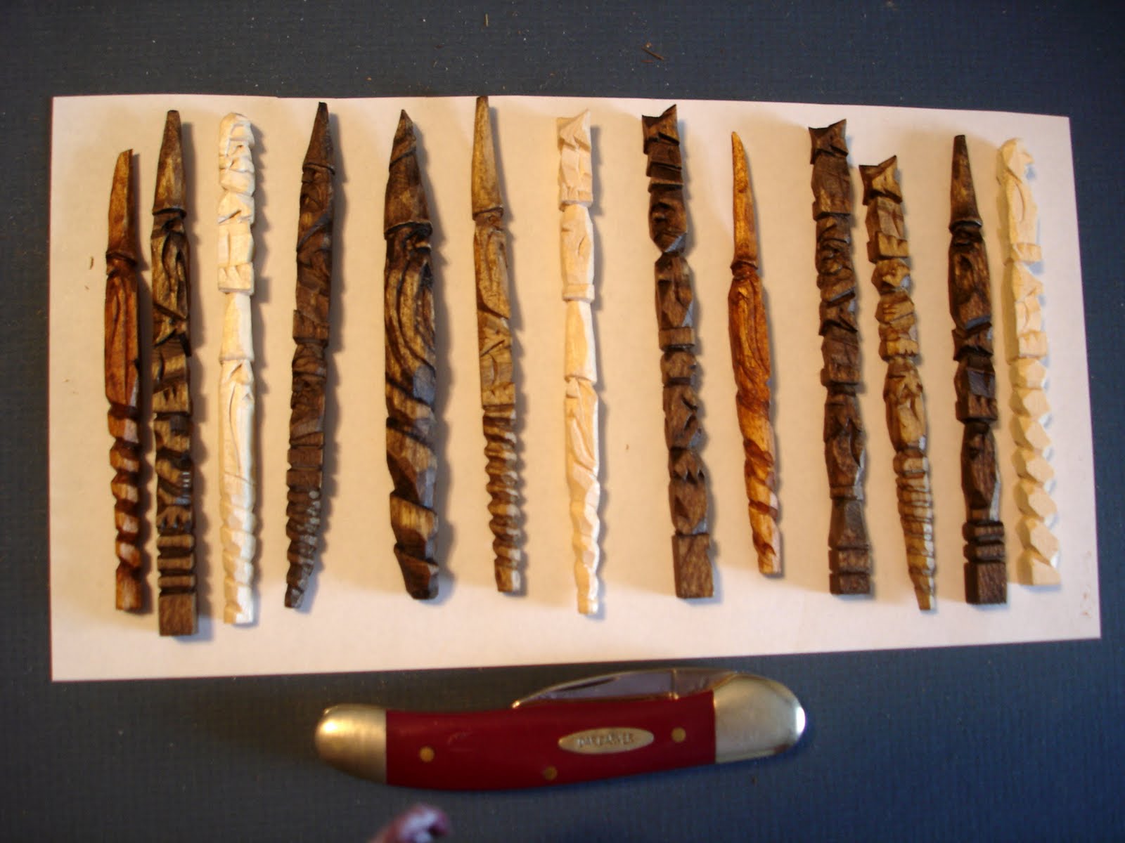 Quilting and Carving Whittle Sticks!