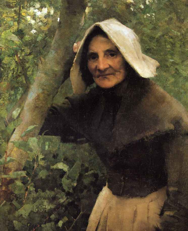 British Art (Sir) Clausen An Old Woman