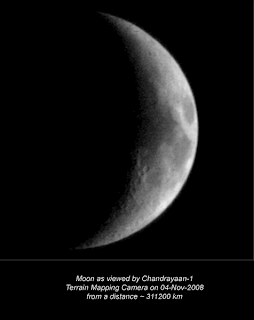 Moon photo by Chandrayaan-1