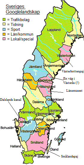 Jämför försäkringar: Svenska landskap karta