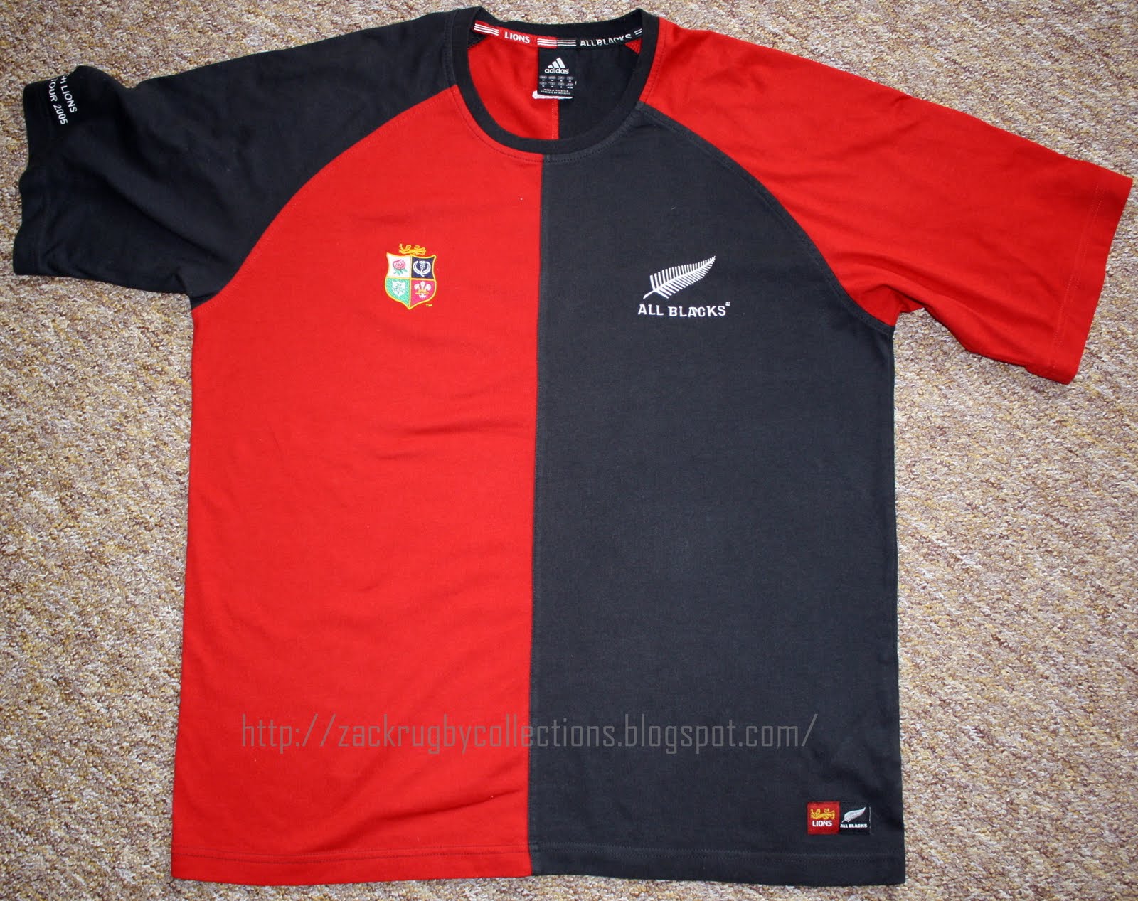 ZackRugby Collections® New Zealand and British and Irish Lions Rugby Shirt