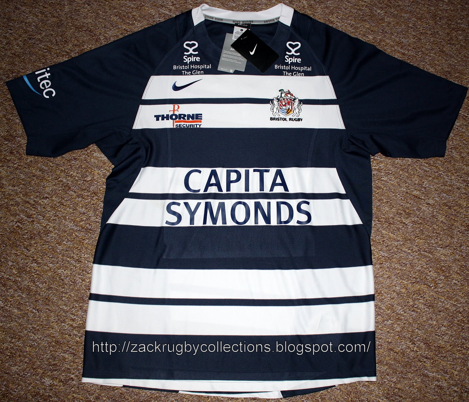 ZackRugby Collections®: Bristol Home SS 2010/2011 Rugby Jersey
