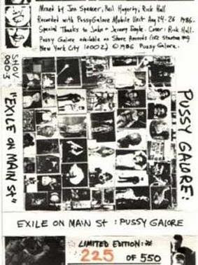 Pussy Galore Exile on Main Street Tape Cover