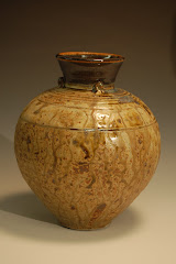 Vase with Slip & Wood Ash Glaze