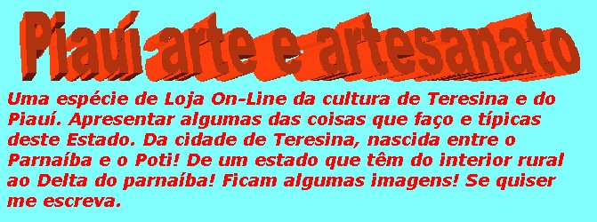 Piauí artes e artesanato