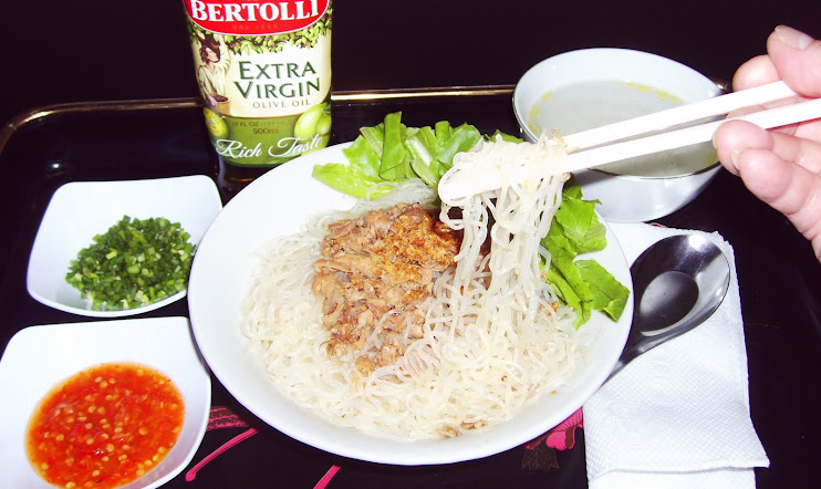 bihun ayam diet dengan olive oil